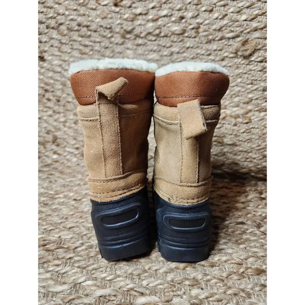 NEW! Totes Kadin Brown Black Waterproof Winter Snow Boots Size 13 M Youth